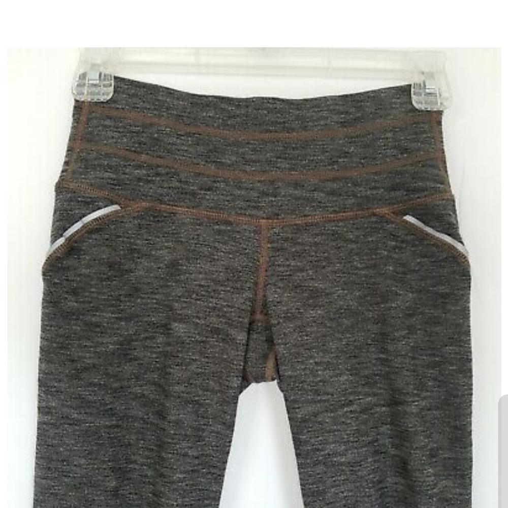 Athleta Relay Gray Heathered Capri Leggings XXS - Picture 4 of 7